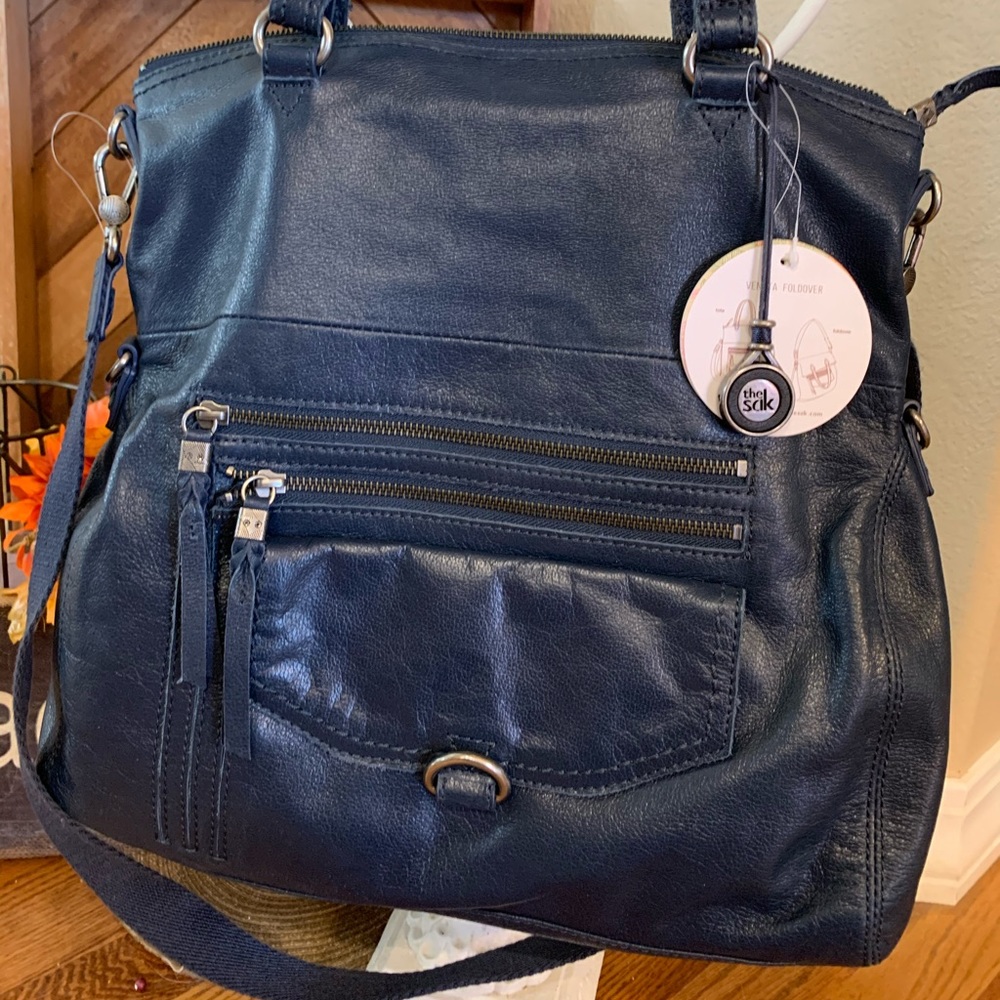 The Sak Blue Foldover Purse
